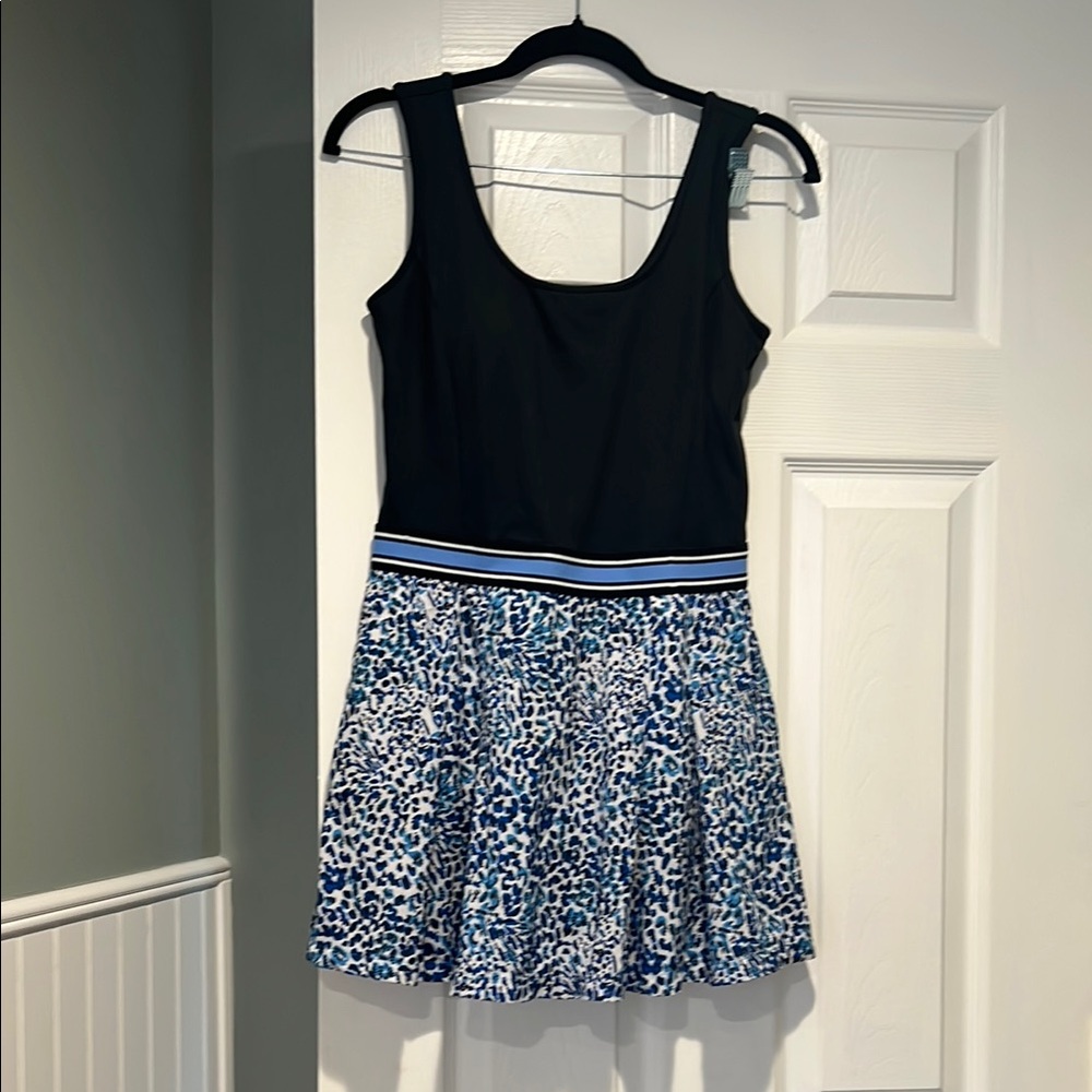 Lilly Pulitzer Luxletic Black and blue leopard dress